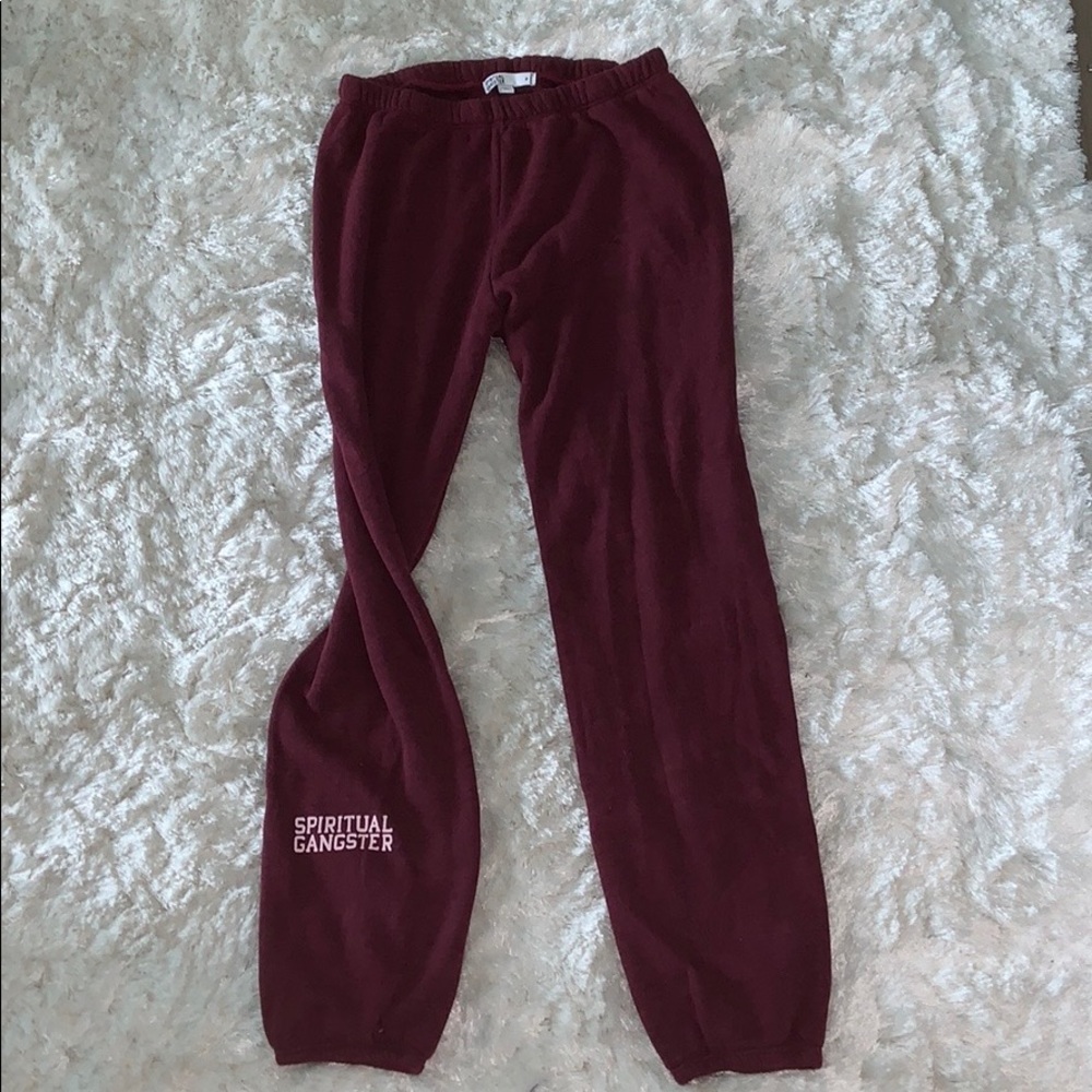 Maroon SG varsity sweatpants
